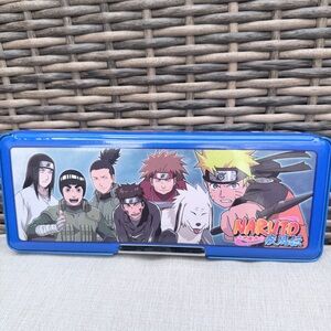 VTG Authentic Blue Naruto Shippuden Plastic Case Japan Pencil Case Showa Note